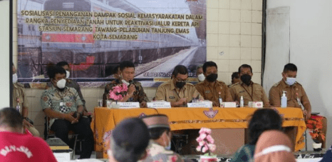 Pemprov Jateng saat sosialisasikan reaktivasi kereta api Stasiun Tawang - Tanjung Emas, Senin (20/12/2021)/Lingkar.co