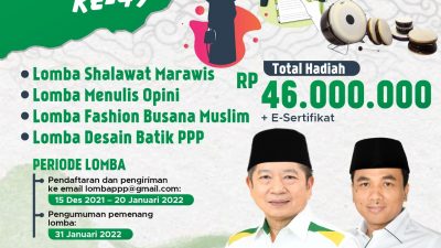 Sambut Harlah ke-49, DPP PPP Gelar Lomba Marawis hingga Desain Batik/Lingkar.co