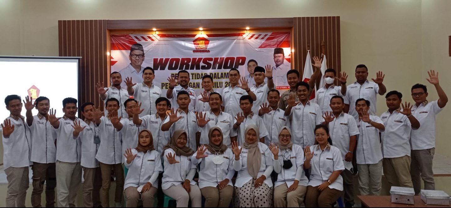 WORKSHOP: DPC Gerindra Kudus bersama Tidar menggelar workshop dalam rangka pemenangan Pemilu 2024, Minggu (26/12). / Lingkar.co