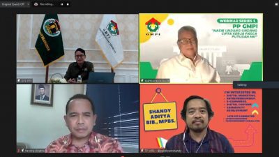 webinar series 5 tentang “Nasib UU Cipta Kerja Pasca Putusan MK.” Humas/Lingkar.co