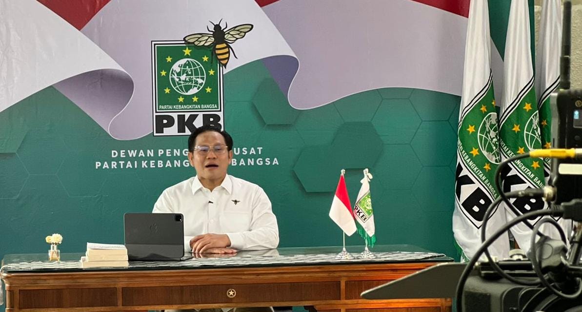 Wakil Ketua DPR Bidang Kokesra Abdul Muhaimin Iskandar dalam pidato awal tahun "Peta Indonesia Maju". Dok. Humas/Lingkar.co
