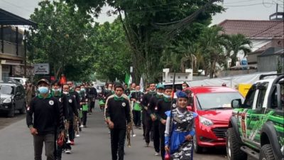 Marching Band GPK Sambut Kehadiran Gus Yahya di Harlah PPP. Muhammad idris/LINGKAR.CO