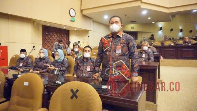 Ketua DPRD Kudus Masan saat menghadiri pelantikan ADKASI di Gedung Nusantara V MPR RI, Jakarta. (Istimewa/Lingkar.co)