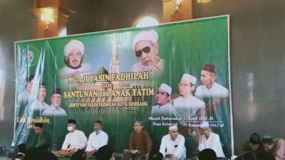 Jam’iyah Yasin Fadhilah Rembang Kota Santuni 100 Anak Yatim. dok pribadi/ Muhammad Akid Aunulhaq/Lingkar.co