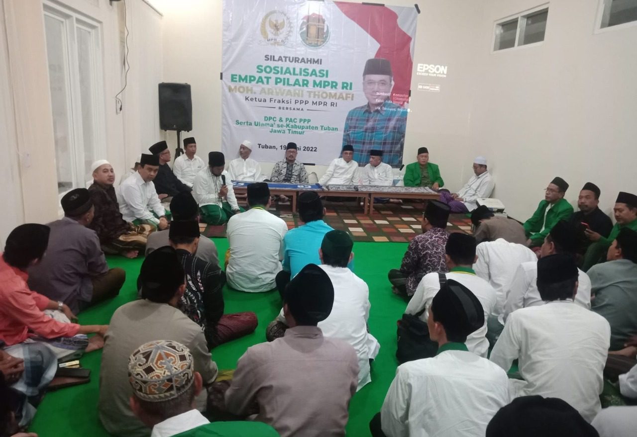 Arwani Thomafi saat sosialisasi Empat Pilar di Tuban, Jawa Timur, 19/6/2022. Dok. Pribadi/Lingkar.co