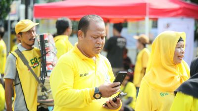 Adam Sektiawan (Bro Adam) saat mengikuti rangkaian acara peringatan HUT ke-58 Golkar di Kantor DPD Golkar Jateng, Minggu (16/10/2022). NUR/LINGKAR.CO