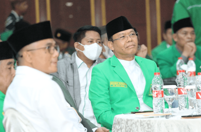 Plt Ketum PPP Muhammad Mardiono saat menghadiri Rapimwil PPP Jateng di Grand Arkenso, Kota Semarang, Sabtu (26/11/2022). NURSEHA/LINGKAR.CO