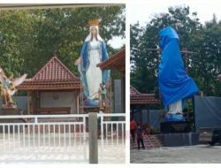 Patung Bunda Maria Ditutup Terpal Jadi Viral, Mengapa Ditutup?