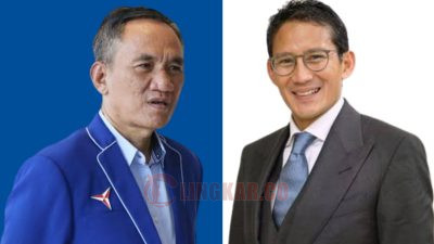 Ketua Bappilu DPP Partai Demokrat Andi Arief (Kiri) menolak Sandiaga Uno (Kanan) menjadi Cawapres Anies Baswedan pada Pilpres 2024 nanti. Ilustrasi