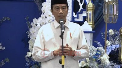 Presiden Jokowi, dalam acara Silaturahmi Ramadan Bersama Presiden RI, di Kantor DPP PAN, Jakarta, Minggu (2/4/2023). Foto: Tangkap layar Youtube