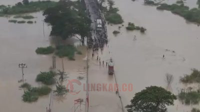 Banjir merendam sejumlah wilayah di Kabupaten Grobogan. Foto: Istimewa.