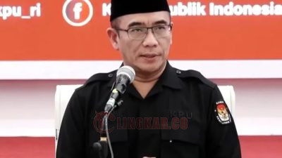 Ketua KPU RI Hasyim Asy’ari saat menetapkan hasil Pemilu 2024 di Gedung KPU RI, Jakarta, Rabu (20/3/2024). Foto: Antara.