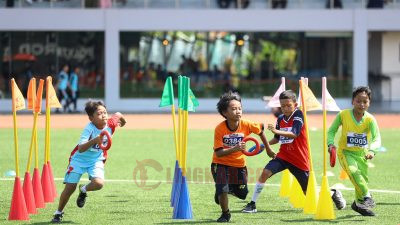 Peserta saat mengikuti salah satu cabang olahraga atletik dalam gelaran Athletics Challenge 2024 yang diadakan di Supersoccer Arena, Rendeng, Kudus, Rabu (10/7/2024). Foto: Istimewa.