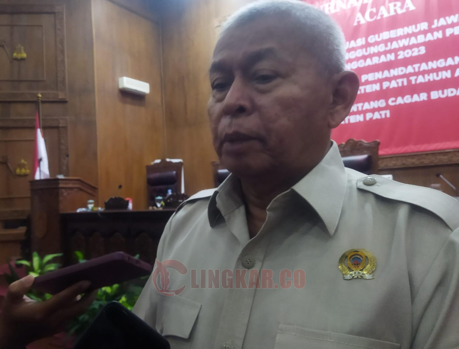 Ketua DPC Partai Gerindra, Hardi. Foto: Miftahus Salam/Lingkar.co.