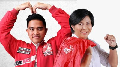 Ketua DPD PSI Kota Semarang, Melly Pangestu bersama Ketua Umum PSI Kaesang Pangarep. Kharenrisma/Lingkar.co