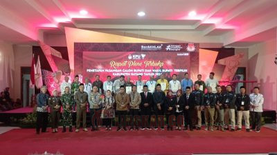 Rapat Pleno Terbuka Penetapan Bupati dan Wakil Bupati Terpilih Kabupaten Batang M. Faiz Kurniawan-Suyono di Ballroom Hotel Dewi Ratih Kabupaten Batang/Lingkar.co