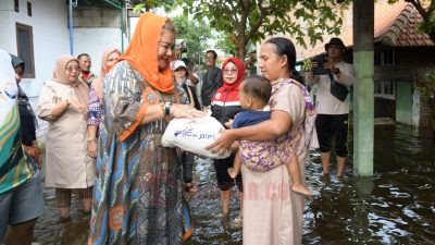 Wali kota Semarang, Hevearita Gunaryanti Rahayu tinjau banjir di Terboyo Wetan dan Trimulyo. (dok Pemkot Semarang)