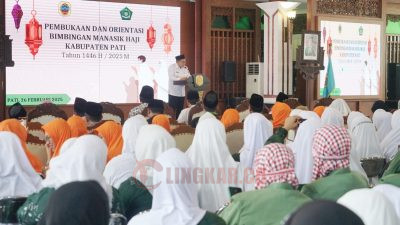 Pembukaan kegiatan manasik haji di Pendopo Kabupaten Pati, Rabu (26/2/2025). Foto: Istimewa/Humas Pemkab Pati.