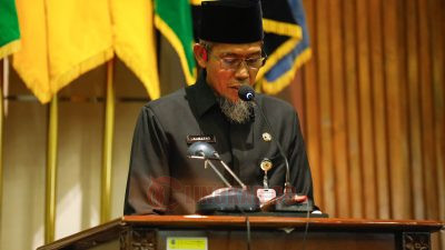 Sekretaris Daerah (Sekda) Pemerintah Provinsi (Pemprov) Jawa Tengah (Jateng) Sumarno saat rapat paripurna Raperda di Gedung Berlian Kota Semarang, Rabu (25/2/2025). Dok Humas Pemprov Jateng
