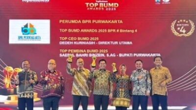 Ajang TOP BUMD Awards 2025 yang digelar di Dian Ballroom, Hotel Raffles Jakarta, Senin (28/4/2025). Foto: Istimewa.