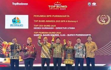 Ajang TOP BUMD Awards 2025 yang digelar di Dian Ballroom, Hotel Raffles Jakarta, Senin (28/4/2025). Foto: Istimewa.