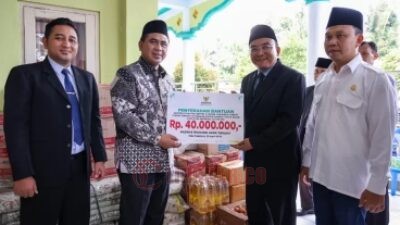 Wakil Gubernur Jawa Tengah, Taj Yasin meninjau lokasi bencana yang terjadi di Pondok Pesantren Modern Darussalam Gontor Kampus 5 Darul Qiyam, Kabupaten Magelang. (dok Pemprov Jateng)