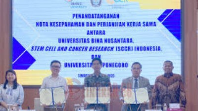 Binus, Undip dan SCCR tandangani Nota kesepahaman. (dok Istimewa)