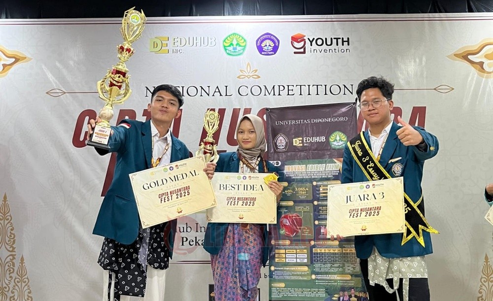Tim Program Studi TRKI Undip terima tiga penghargaan dari Cipta Nusantara Fest (C.N. Fest) 2025. (dok Undip)