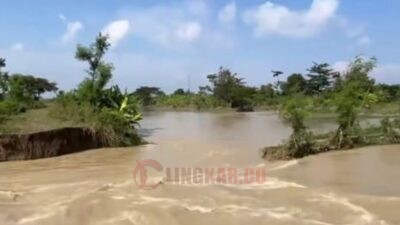 Tanggul di wilayah Pidodo Karangrejo, Kecamatan Bonang, Demak kembali jebol. (dok Istimewa)