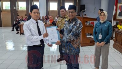 Pelantikan CPNS di lingkungan Pemerintah Kabupaten Rembang di Aula Lantai 4 Setda Rembang, Jumat (2/5/2025). Foto: Istimewa.