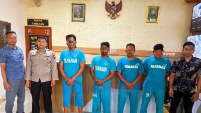 Polda Jateng amankan empat tersangka pengerusakan aset KAI. (dok Polda Jateng)