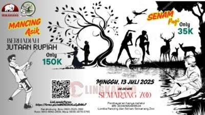 Gandeng Semarang Zoo, Jurnalis Pemerhati Konservasi Gelar Senam dan Lomba Mancing