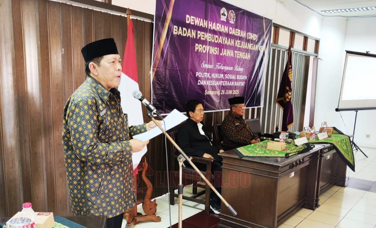 Ketua Panitia Seminar sekaligus Sekertaris Umum DHD BPK 45 Jateng, Iwan Leksono HS. SE.MM.CRP. (dok DHD BPK 45)