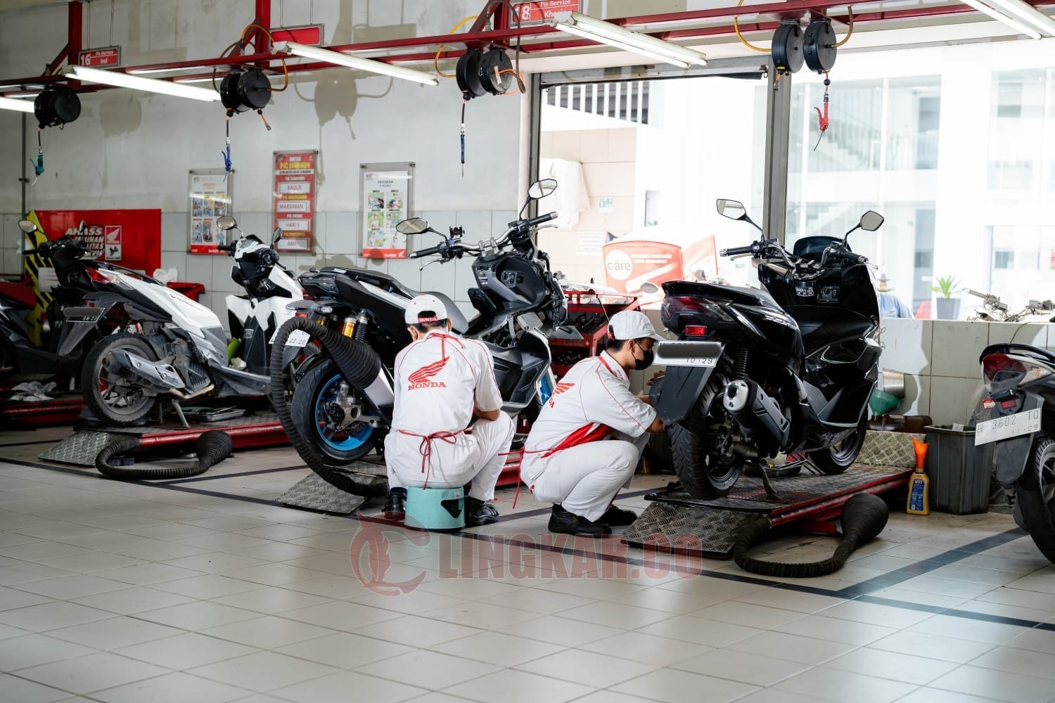 Suasana service centre Honda Jawa Tengah. (dok Honda Jateng)