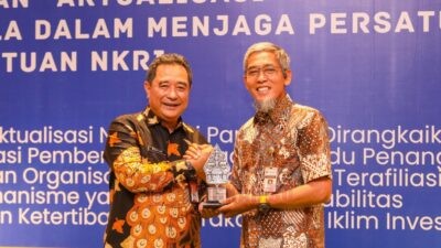 Sekretaris Daerah Provinsi Jawa Tengah, Sumarno, saat menghadiri acara Penguatan Aktualisasi Nilai- nilai Pancasila dalam Menjaga Persatuan dan Kesatuan NKRI, di Hotel Grand Candi Kota Semarang, Jumat (25/07/2025).