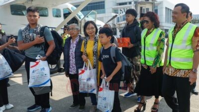 Antusias Warga Jateng Sambut Penerbangan Perdana Susi Air Semarang-Karimunjawa