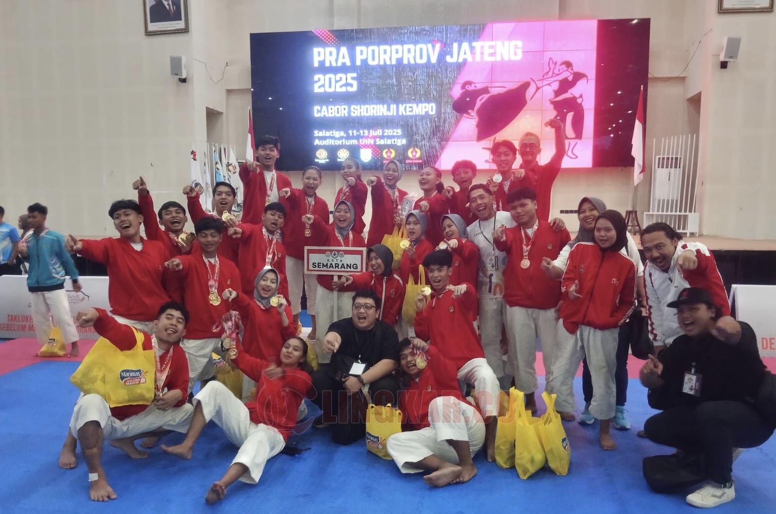 Shorinji Kempo Kota Semarang berhasil meraih 9 medali emas, 3 perak, dan 2 perunggu pada babak kualifikasi Pekan Olahraga Provinsi (Porprov) Jawa Tengah (Jateng) XVII. (dok KONI Semarang)