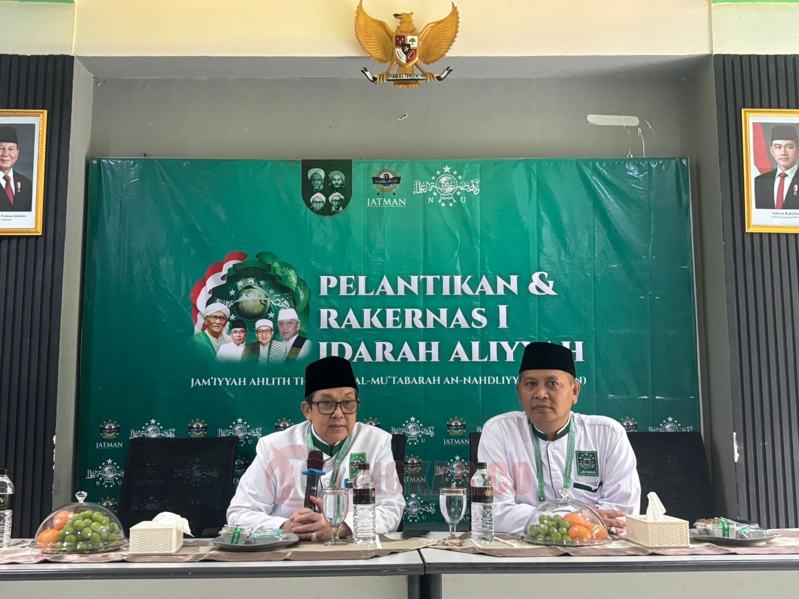 KONPERS. Mudir Ali Jatman, Prof Ali Masykur Musa saat menyampaikan konferensi pers usai pelantikan Jatman masa khidmah 2025-2030. (dok Istimewa)