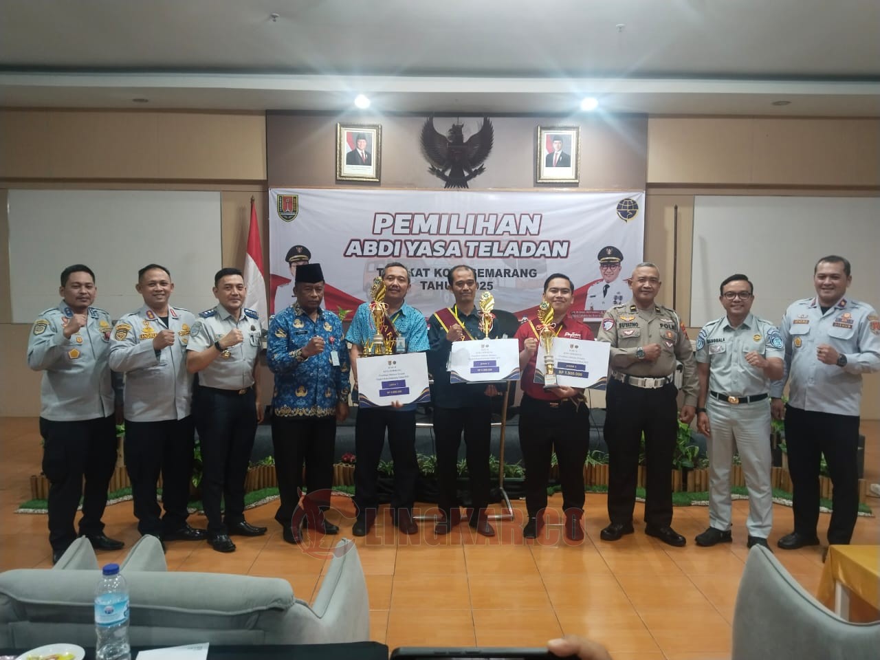 Dishub Kota Semarang, ketika mengadakan pemilihan Abdiyasa Teladan Kota Semarang Tahun 2025 yang di Room Front One Resort. (dok Alan Henry)