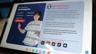 Tampilan aplikasi digital Spartav. Foto: istimewa