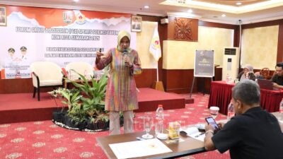 Pemaparan Prof Sri Sumartiningsih, SSI, MKes, PhD, AIFO di FGD KONI Kota Semarang. (dok KONI Kota Semarang)