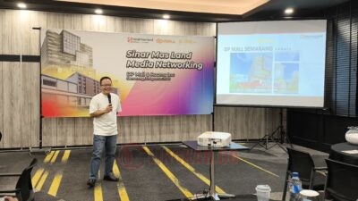 General Manager DP Mall Semarang, Antonius A Budiawan dalam kegiatan Sinarmas Land Media Networking di Rooms Inc Semarang, Minggu (31/8/2025). (dok Alan Henry)