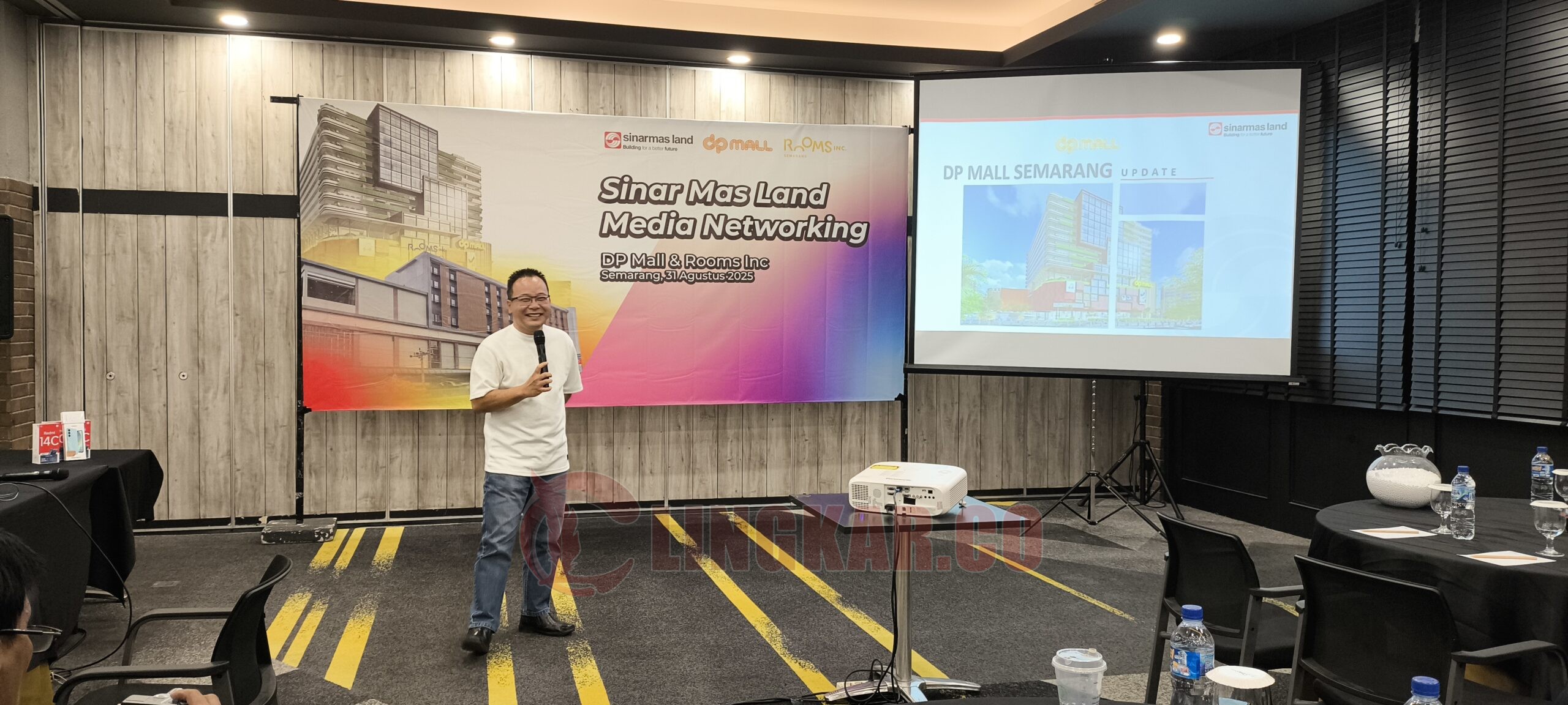 General Manager DP Mall Semarang, Antonius A Budiawan dalam kegiatan Sinarmas Land Media Networking di Rooms Inc Semarang, Minggu (31/8/2025). (dok Alan Henry)
