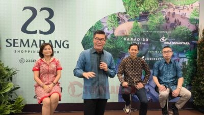 Presiden Direktur & CEO Paradise Indonesia Anthony P Susilo saat pemaparan The Project Preview of 23 Semarang Shopping Center di Binus University Semarang. (dok Alan Henry)