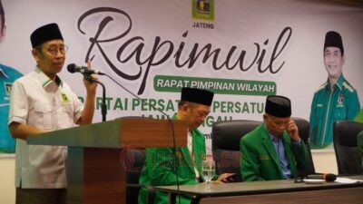 Ketua DPW PPP Jawa Tengah Mashuran Samsurie saat pembukaan Rapimwil PPP. Foto: dokumentasi