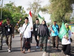 Berhasil Bangun Gedung MWC Senilai 4 Miliar Secara Swadaya, Warga NU Loano Tunaikan Nadzar Jalan Kaki 20 Km