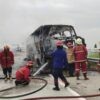 Detik-detik Bu Terbakar di Tol Kendal, Penim