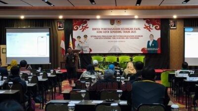 Kegiatan Bintek Penatausahaan Keuangan Awal Tahun 2025 KONI Kota Semarang. (dok Alan Henry)
