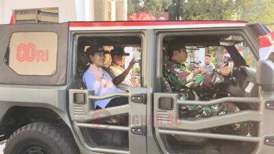 Wali Kota Semarang, Agustina Wilujeng Pramestuti saat ikuti konvoy Semarang Damai bersama Forkopimda Kota Semarang. (dok Alan Henry)