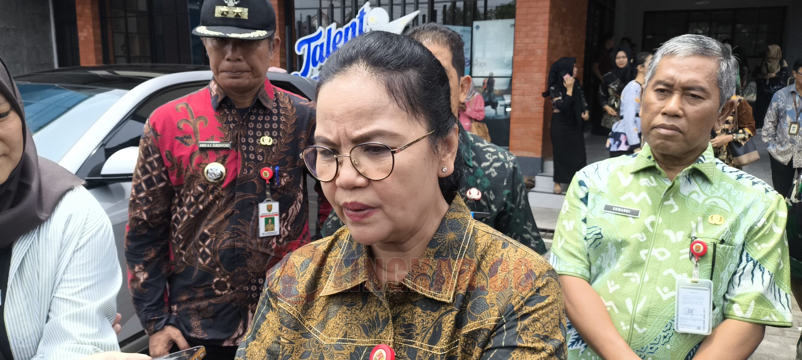 Wali Kota Semarang, Agustina Wilujeng Pramestuti saat di wawancarai. (dok Alan Henry)